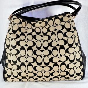 Coach Edie 31 signature jacquard shoulder bag